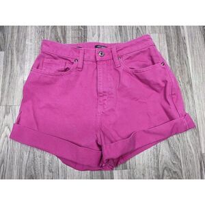 (3/$35) Wild Fable‎ Size 4 / 27 R Cotton Cuffed High Rise Hot Pink Mom Shorts